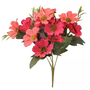 Flor Artificial Buquê De Margaridas Flores Do Campo Coloridas 25 Cm Para Arranjos Vermelho
