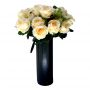 Flor Artificial Buquê De Rosas Grandes Com Flores E Folhagens 50 Cm Pronta Entrega
