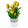 Flor Artificial Buquê de Tulipa 40 cm em Silicone Toque Real