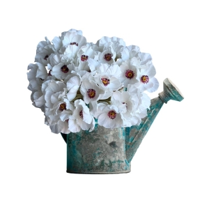 Flor Artificial Ramalhete de Papoula 27 cm com 6 Flores em Silicone Linha Premium