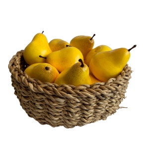 Fruta Artificial Pera Amarela Com Detalhes Realistas Para Fruteiras