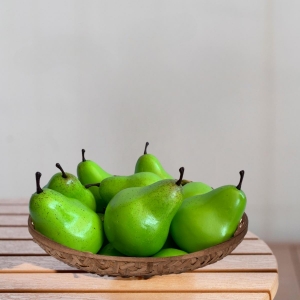 Fruta Artificial Pera Verde De Qualidade Super Realistas Para Decorar