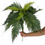Planta Artificial Galho de Samambaia Permanente 50 cm Toque Realista Parece Natural