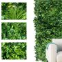 Jardim Vertical Artificial Placa Design Exclusivo 100 cm x 50 cm com Mix de Plantas Artificiais Premium