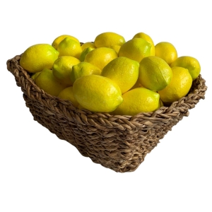 Pacote com 20 unidades de Limão Siciliano Fruta Artificial Alta Qualidade