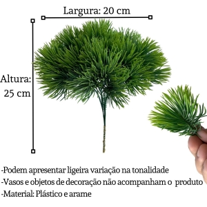 Picks Folhagens de Mini Grama Planta Artificial Verde Qualidade