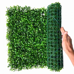 Placa Artificial com Folhas de Amendoim 60x40 Para Jardim Vertical