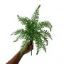 Planta Artificial Folhagem de Samambaia Siliconada 48 cm Para Parede