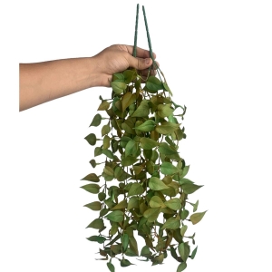 Planta artificial Pendente de Folhas artificiais Verde Claro Premium Toque Real 60cm