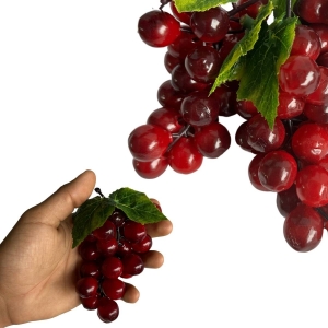 Fruta Artificial Realista Uva Vermelha Para Fruteiras Falsas