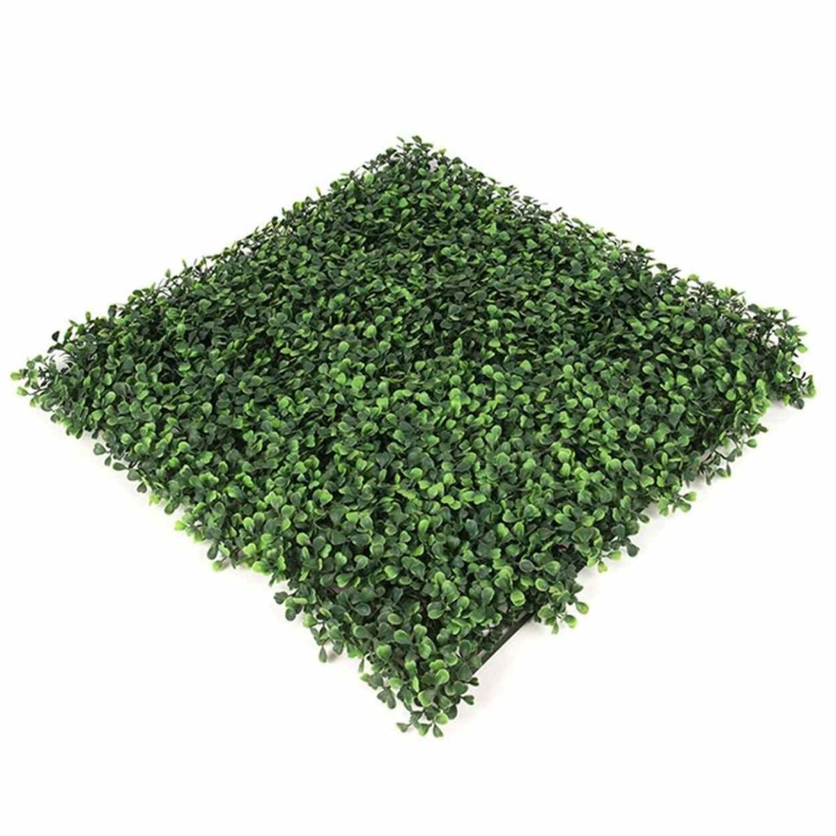 Placa Artificial Folhagem de Buxinho 25x25 Para Muro Verde