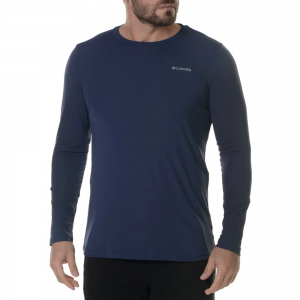 Camiseta Columbia Neblina Curta Longa Surf Blue