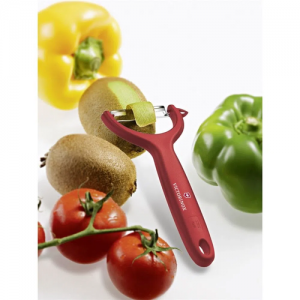 Descascador de frutas e legumes Victorinox lâmina serrilhada Vermelho