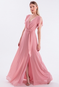 Vestido de festa madrinha rosê Ref. 2728