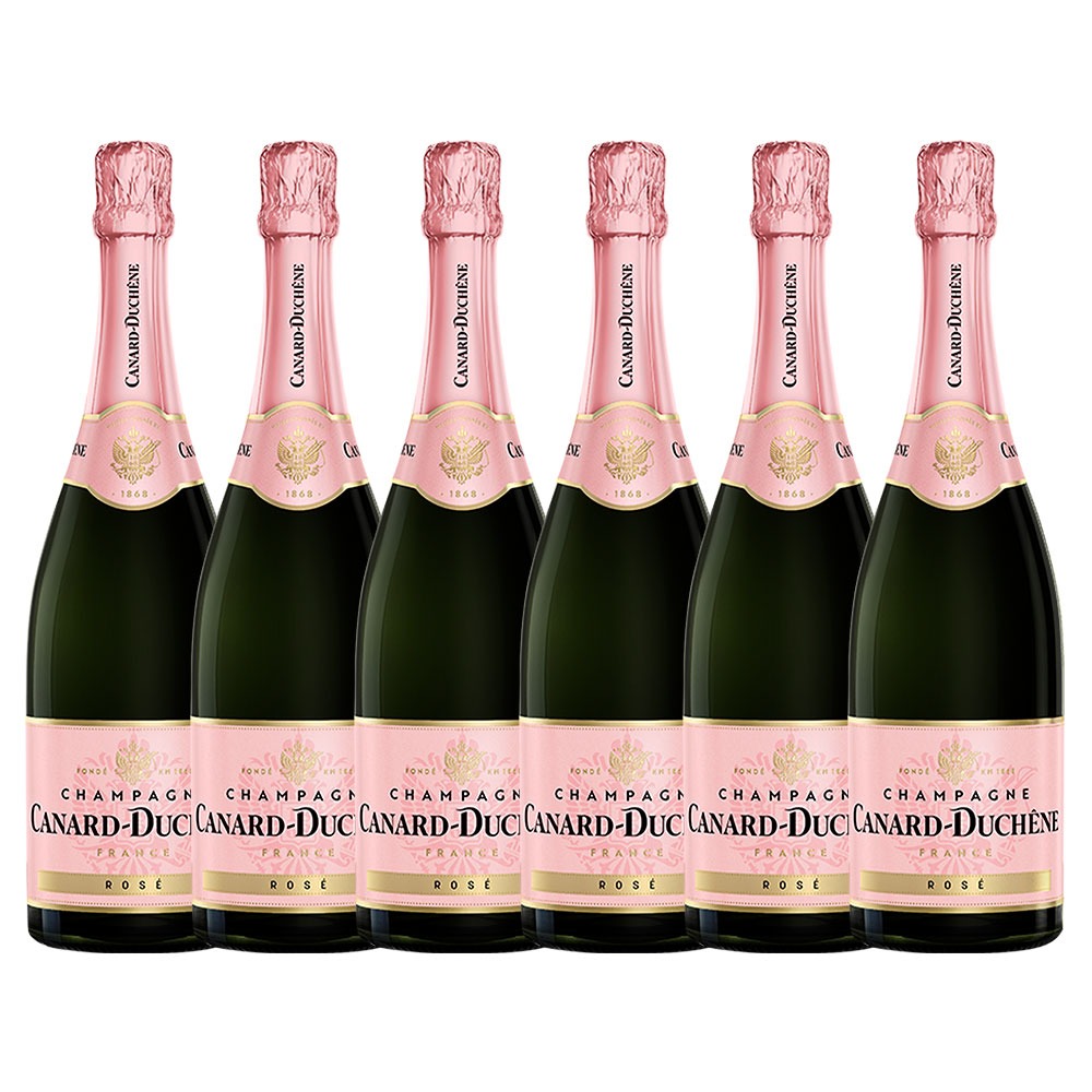Caixa com 6 garrafas- Champagne Canard Duchêne Rose Brut