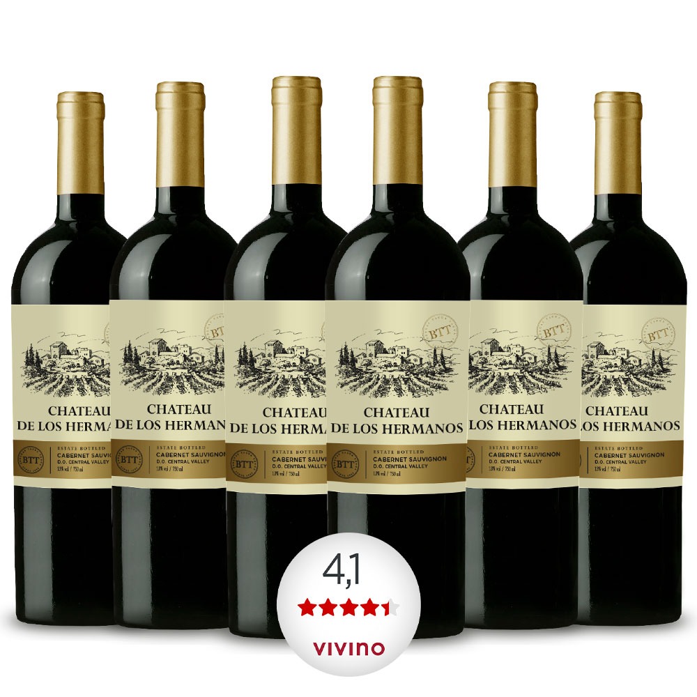 Caixa com 6 garrafas- Chateau de Los Hermanos Cabernet Sauvignon 2020