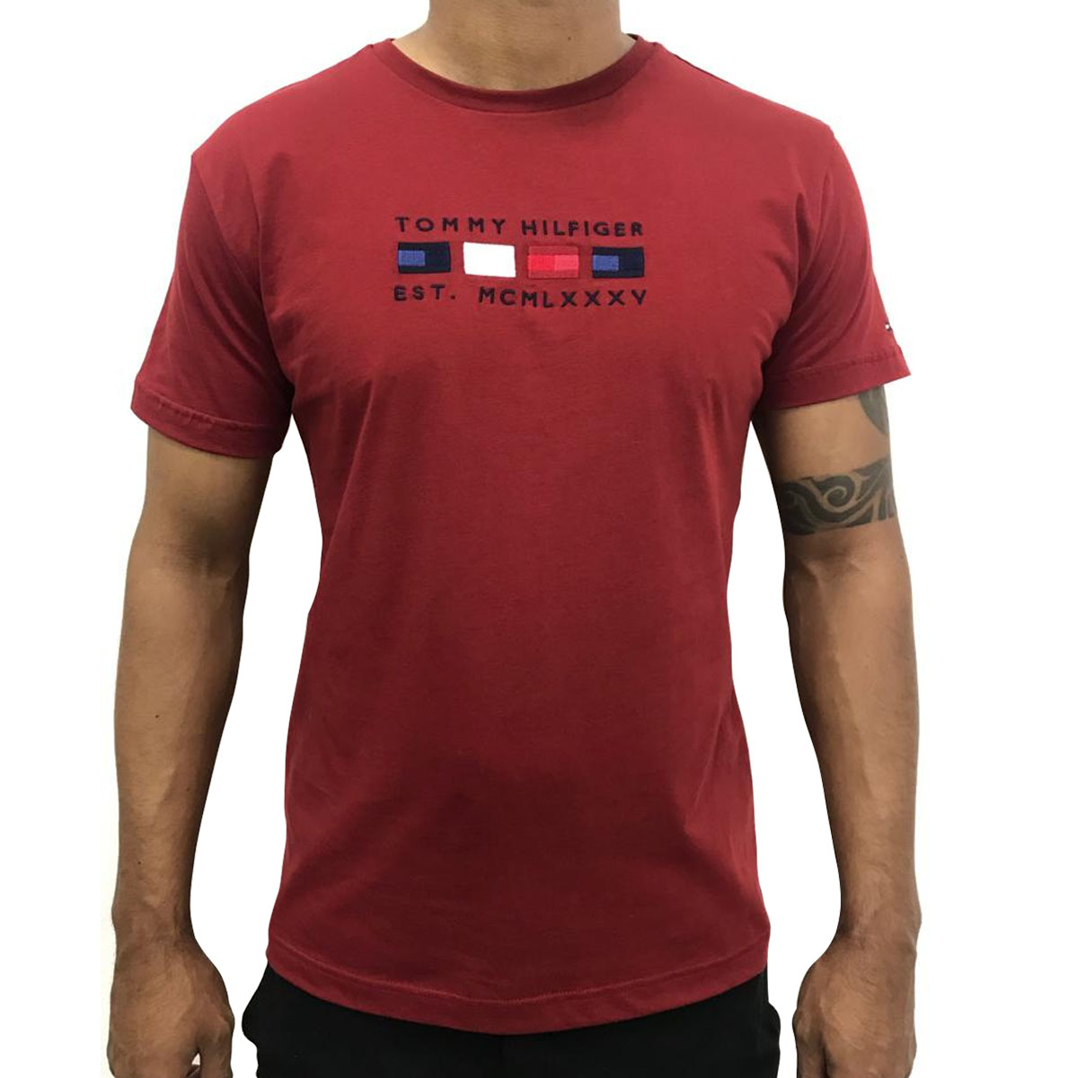 Camiseta Tommy Hilfifiger Four Flags Tee Vermelha