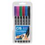 Caneta Brush Pen Cis Dual Brush 6 Cores