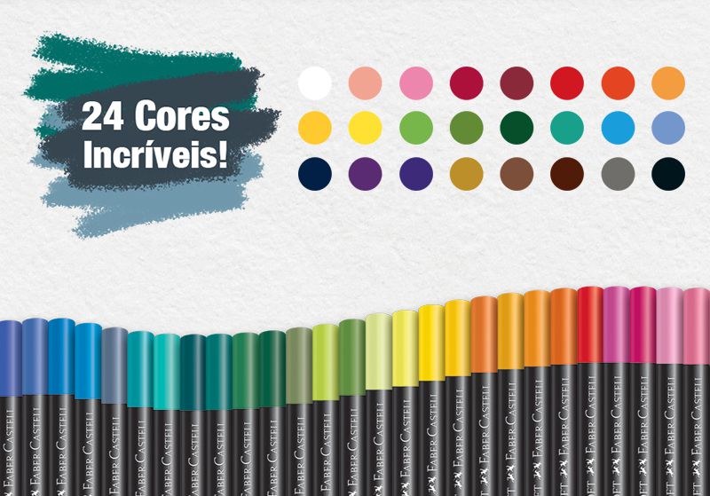 Lápis de Cor SuperSoft Faber Castell 24 cores
