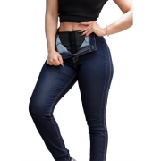 Calça Jeans Super Lipo+cinta Modeladora Alta C Lycra