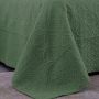 Kit: 1 Colcha Cobre-leito Provence Solteiro de Microfibra Ultrasonic + 1 Porta-travesseiro Verde