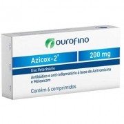 Antibiótico e Anti-inflamatório Ourofino Azicox 2 de 6 Comprimidos - 200 mg
