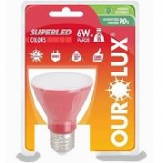 Lampada Ourolux Super Led Par 20 Colors 6W Bivolt 30º Vermelho