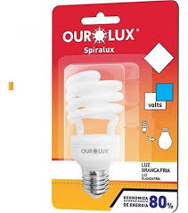 Lampada Ourolux Spiralux Eletrônica 25W 220V Luz Branca 6400K