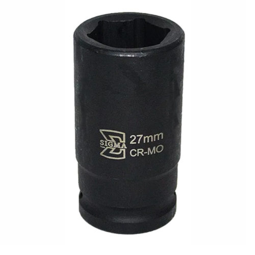 Soquete de Impacto Sextavado 27mm com Encaixe de 3/4 Polegadas - Sigma Tools