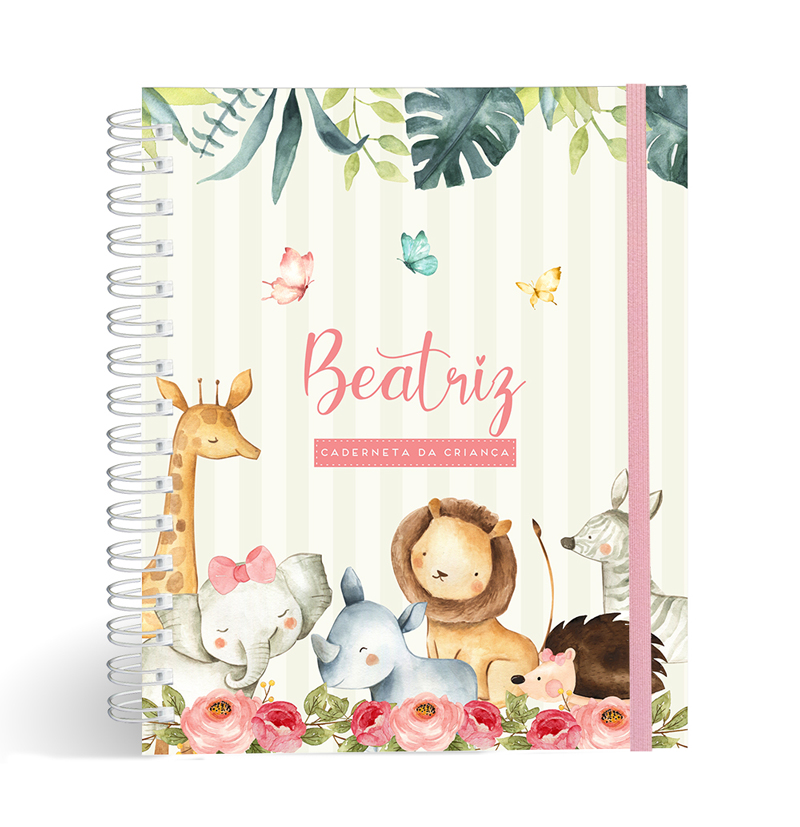 Caderneta da Criança Safari Rosé