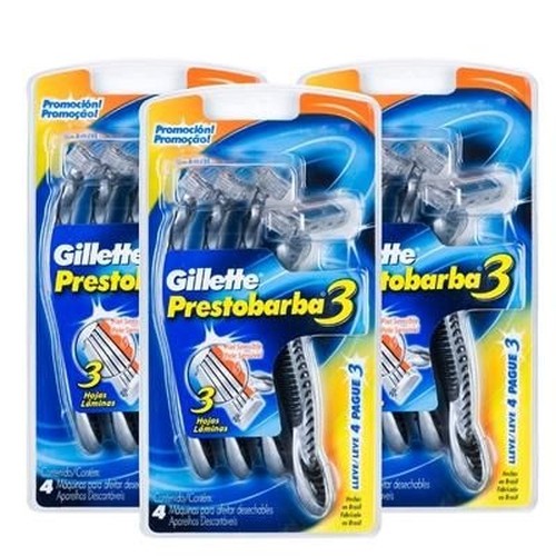 Aparelho de Barbear Gillette Prestobarba 3  c/ 12 unidades