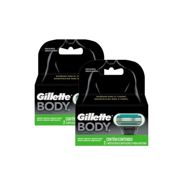 Kit Carga Gillette Body com 4 unidades