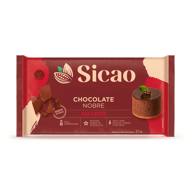 Chocolate Sicao Gold Ao Leite Em Barra 2,1Kg  - Santa Bella
