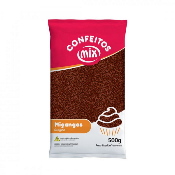 Confeito Micanga Chocolate Brigadeiro 500G  - Santa Bella