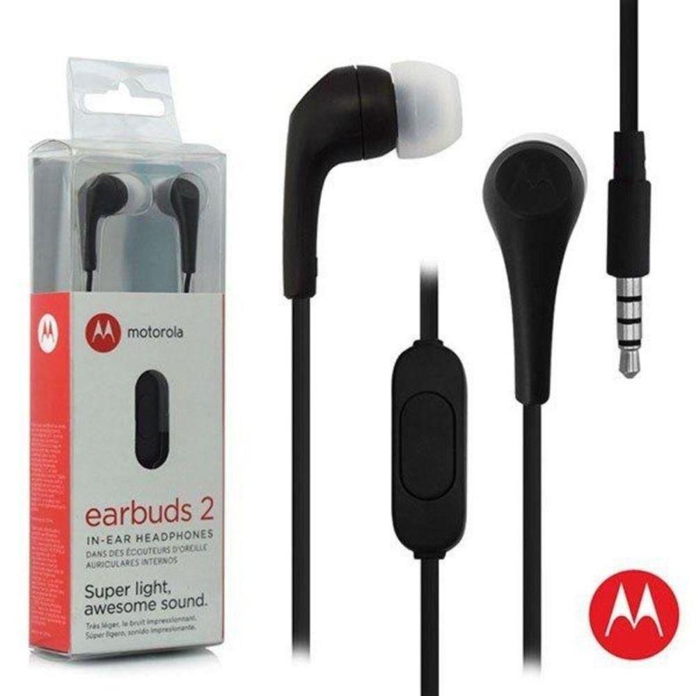Fone de ouvido Motorola Estereo Earbuds 2 - Preto
