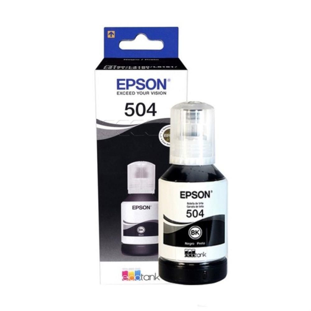 Refil Tinta Epson T504 Preto L4150