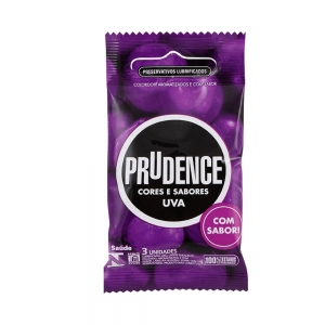 Preservativo Prudence Cores e Sabores Uva