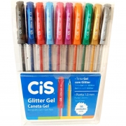 Conjunto Caneta Cis Glitter Gel 1.0mm 10 Cores