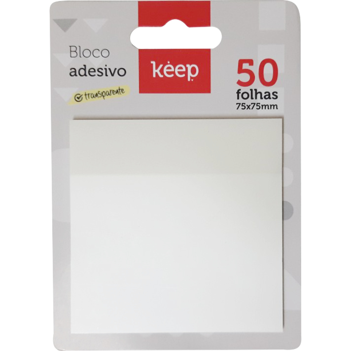 Bloco Notas Adesivas Keep Transparente 75x75mm 50 Folhas