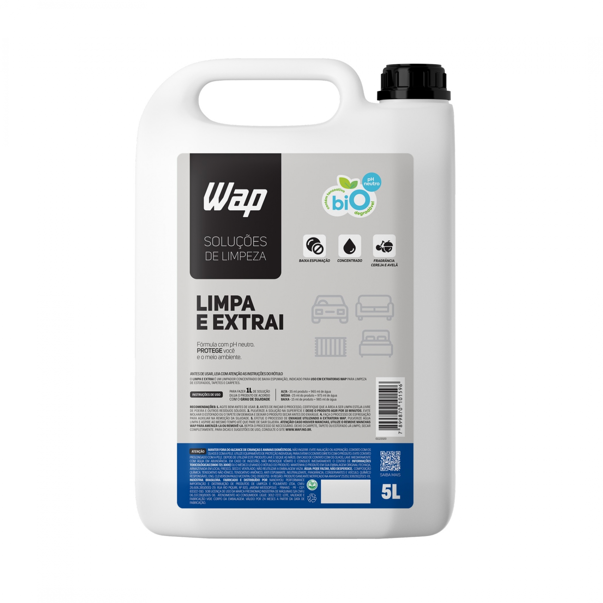 Limpa e Extrai 5L - Solução de Limpeza Wap