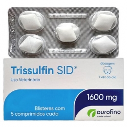 Antibiótico Trissulfin Sid 1600mg - Cartela  5 Comprimidos
