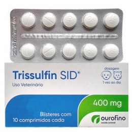 Antibiótico Trissulfin Sid  400mg - Cartela  10 Comprimidos