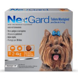 Antipulgas e Carrapatos Nexgard  11,3mg Cães 2 Kg a 4 Kg - 1 Tablete