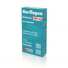 Antibiótico Norflagen 200 Mg Agener - 10 Comprimidos