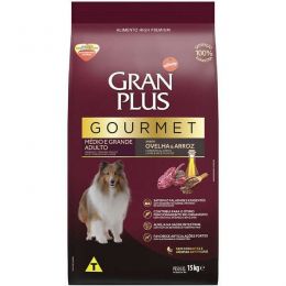 Ração Gran Plus Cães Adulto Gourmet Médio e Grande Ovelha e Arroz - 15 Kg