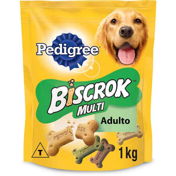 Biscoito Pedigree Biscrok Adultos Multi - 1 Kg
