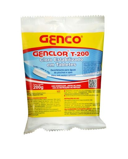 Cloro Pastilha Genco Genclor T-200 