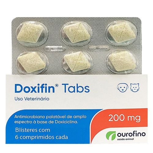 Antibiótico Doxifin Tabs 200 Mg - Cartela 6 Comprimidos