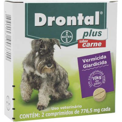 Vermífugo Drontal Plus 10 Kg Carne Bayer - 02 Comprimidos