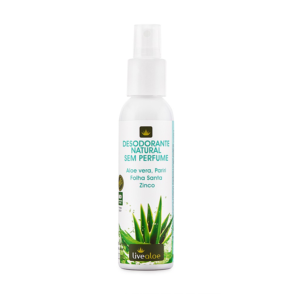 Desodorante Spray Natural Sem Perfume| Live Aloe - 120ml